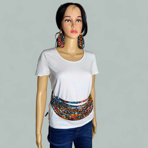 Handmade choker fabric necklace crafted - Picture 3 of 7